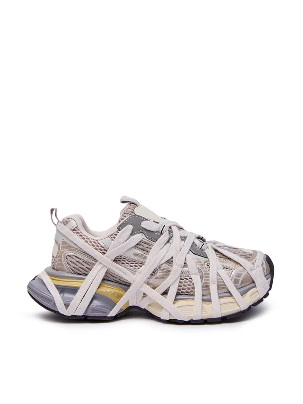Azalea Wang SELIE White Flat Sneakers